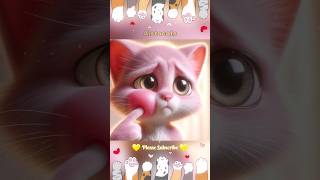 The Pink kitten has ACNE 🙀 cat cutecat aicat kitten [upl. by Ahsirahc]