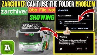 zarchiver Cant Use The Folder Problem Fix Obb File Not Showing ZarchiverBussid Obb File Showing [upl. by Lynnette]