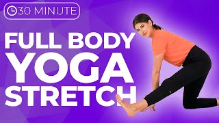 30 minute Full Body Yoga Stretch for STRESS amp ANXIETY [upl. by Shanks]