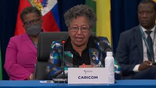 IX Summit of the Americas CARICOM Meeting with US Vice President Harris [upl. by Ahsropal]