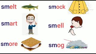 Initial blends sm words  Phonics for Kids  Vowel for kids  How to read sm sound  Vowel Blends [upl. by Nhguav]