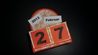 Kalender aus Papier Calendar PaperART  Bastelanleitung HDdeutsch [upl. by Osugi]