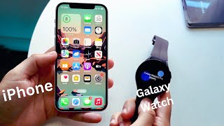 How To Connect Galaxy Watch to iPhone Setup Step By Step [upl. by Anelim222]