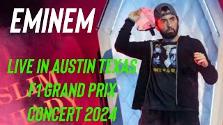 EMINEM LIVE FROM AUSTIN 2024  FORMULA 1 GRAND PRIX FULL CONCERT October 19 2024 [upl. by Adnohsak]