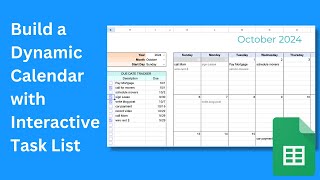 Build a DYNAMIC CALENDAR in Google Sheets without Complicated Formulas [upl. by Strickland]