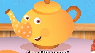 Im A Little Teapot with lyrics  Nursery Rhymes by EFlashApps [upl. by Hawken]