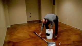 HowTo Apply a High Gloss Coat to a Stained Concrete Floor Video  SealGreencom  8009973873 [upl. by Garda321]