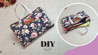 DIY Making a double zipper clutch bag Two Zipper Clutch bag tutorial [upl. by Ajat190]