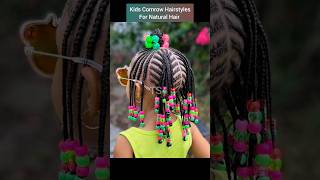 Kids Cornrow Hairstyles For Natural Hair shorts kidshairstyles cornrows braids [upl. by Yesnyl]