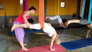 DANA® AERIAL YOGA in SRI LANKA  Singharaja Garden Lodge Teil 1 [upl. by Edmea315]