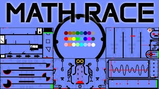 24 Marble Race EP 55 Math Race by Algodoo [upl. by Eessej]