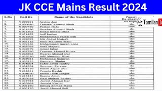 JKPSC CCE Mains Result 2024  Cut Off Marks Merit List [upl. by Letnahs186]