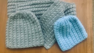 Bonnet et écharpe au point soufflé au crochet pour tout âge🌺 [upl. by Artenra]