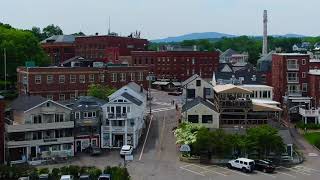 Historic Ship Town of Camden Maine Drone and Photo [upl. by Neeron]