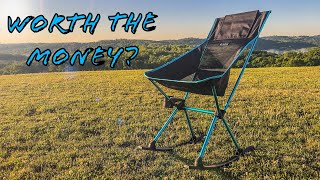 Lightweight Camp Chairs Overhyped Review of HELINOX Chair 1 vs Sunset Model [upl. by Ginni]