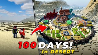 We Survived 100 DAYS On DESERT WORLD in Minecraft HINDI [upl. by Eisac]