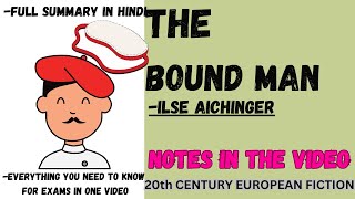 THE BOUND MANILSE AICHINGERHINDI SUMMARY20TH CENTURY EUROPEAN FICTION [upl. by Aicilyhp]