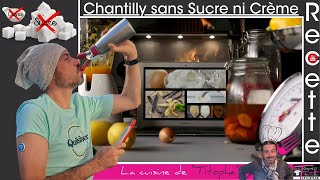 recette de chantilly maison sans sucre  Un dessert léger et gourmand sans sucre ni crème au siphon [upl. by Noyes]