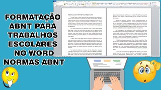 Formatação ABNT para Trabalhos Escolares no Word Normas ABNT [upl. by Ecnatsnoc288]