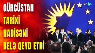 Gürcülər tarixi seçimini etdi Tbilisidə seçkidən sonra bayram abhavası [upl. by Emlen]