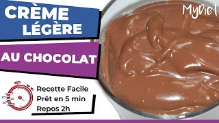 Crème Dessert Légère au Chocolat ultra rapide à réaliser avec seulement 4 ingrédients [upl. by Melise]