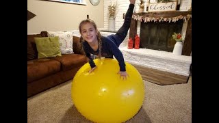 Gymnastics on my new giant ball [upl. by Harty]