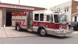 Lower Chichester Fire Company Retired Rescue 39 Responding [upl. by Ohploda]