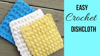 Beginner Crochet Dishcloth Easy [upl. by Aicilak]