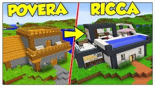 TRASFORMIAMO LA MIA CASA POVERA IN RICCA  Minecraft ITA [upl. by Fredenburg632]