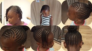 Simple Cornrows Hairstyles On My Siblings Hair💕🔥 [upl. by Limaj497]