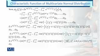 Characteristic function Multivariate Normal Distribution  Multivariate Analysis  STA633Topic037 [upl. by Atarman]