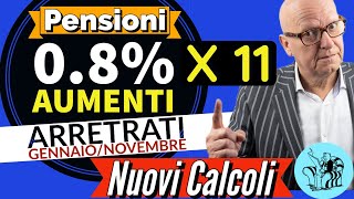 PENSIONI DICEMBRE 👉 ARRETRATI CONGUAGLIO GENNAIONOVEMBRE 08 X 11 ecco le cifre❗️ NUOVI CALCOLI [upl. by Aennaej]