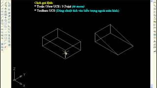 Đổi hệ trục tọa độ trong CAD 3D  Lệnh Points UCS [upl. by Yanehs]