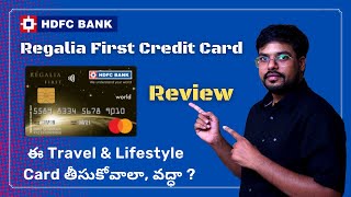 HDFC Regalia First Credit Card Review in Telugu  Benefits  Drawbacks in 2022 [upl. by Yllak]