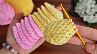 3D⚡💯Crochet Flower💯👌 Very easy crochet rose flower making for beginners crochet flowers [upl. by Eiuqcaj]