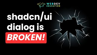 Shadcn ui dialog is BROKEN  Lets fix it 🔨 [upl. by Viv]