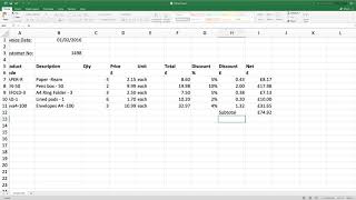 AAT Level 3 Osborne Book Excel Chapter 2 Exercise 2 Stage 3 [upl. by Sterner]