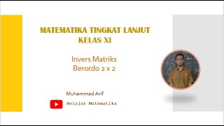 INVERS MATRIKS 2 x 2 [upl. by Ahsaeit]