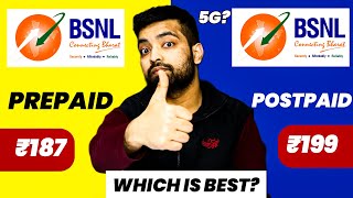 BSNL Prepaid Vs Postpaid ⚡️ Recharge Plans 5G Speed Test Network [upl. by Rennold]