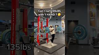 135 Single arm Barbell Curl🤯😳 trending viralvideo youtubeshorts reels shorts funny foryou [upl. by Dalt]