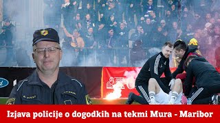 Izjava policije o tekmi Mura  Maribor 18022024 [upl. by Otrebtuc]