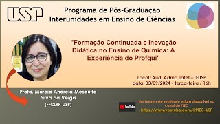 quotFormação Continuada e Inovação Didática no Ensino de Química A Experiência do Profquiquot [upl. by Refannej]