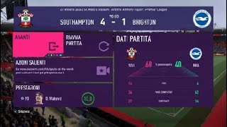 FIFA 22 Modalità Carriera 9 giornata della Premier League Southampton Brighton [upl. by Vaclava668]