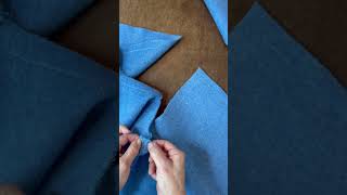 This is how to sew a FOLDED STITCH on a doublefaced wool coat shorts sewingtips woolcoat [upl. by Pam]