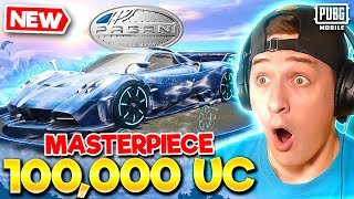 MAXED 100000 UC PAGANI GLACIER MASTERPIECE SPEED DRIFT  PUBG MOBILE [upl. by Sigrid]