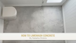 HOW TO DIY Limewash Concrete [upl. by Ennoid]