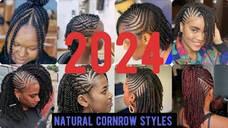 hottest and latest natural cornrow hairstyles with twist 2024twist cornrow stylesnatural 2024 [upl. by Youngman]