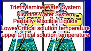 Triethylamine Water system Nicotine Water system partially miscible liquids Upper amp Lower CST [upl. by Yngiram]