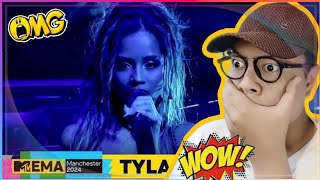 Tyla  quotWaterquot  quotPUSH 2 STARTquot  2024 EMAs Reaction [upl. by Ahseinar]