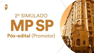 2º Simulado MP SP  Pósedital Promotor  Correção [upl. by Aihsas799]